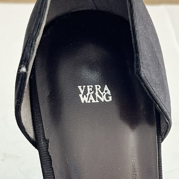 Vera Wang by Stuart Weitzman Black Satin Pointed Toe Pumps Eu40 - Picture 5 of 7